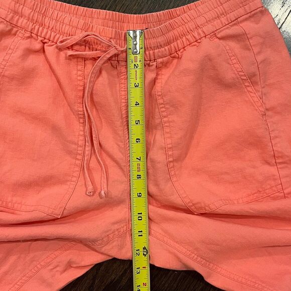 J. Crew Tie-waist Seaside Pant Linen Blend Women’s Small Orange Coral Resort - Picture 9 of 10